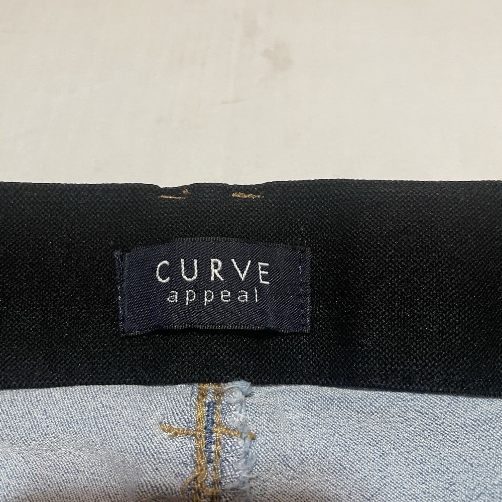 Curve Appeal Jeans Womens 8 X 27 Blue Skinny Mid Rise Stretch Medium Wash Denim - Picture 2 of 7